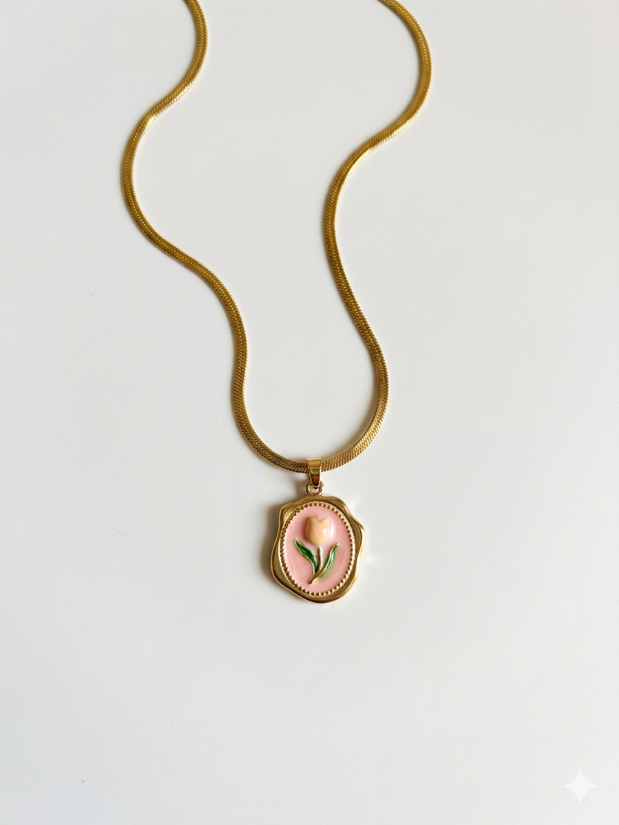 Blush Tulip Necklace