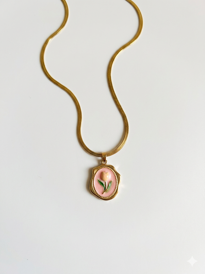 Blush Tulip Necklace