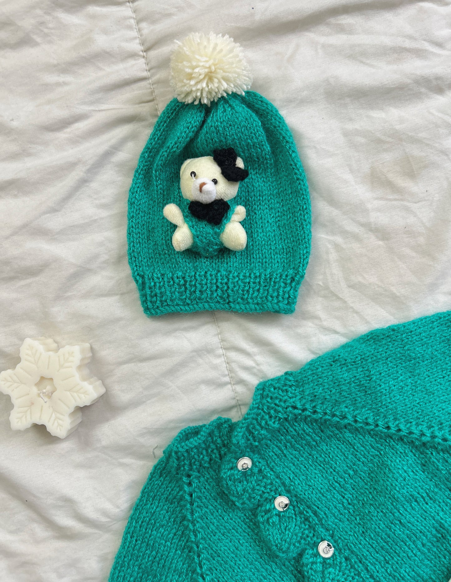 Teddy Cardigan with Cap