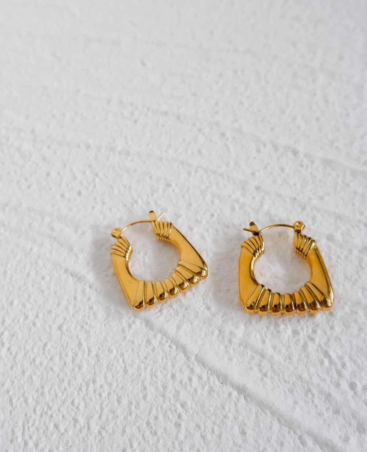 Regal Square Vintage Hoop Earrings