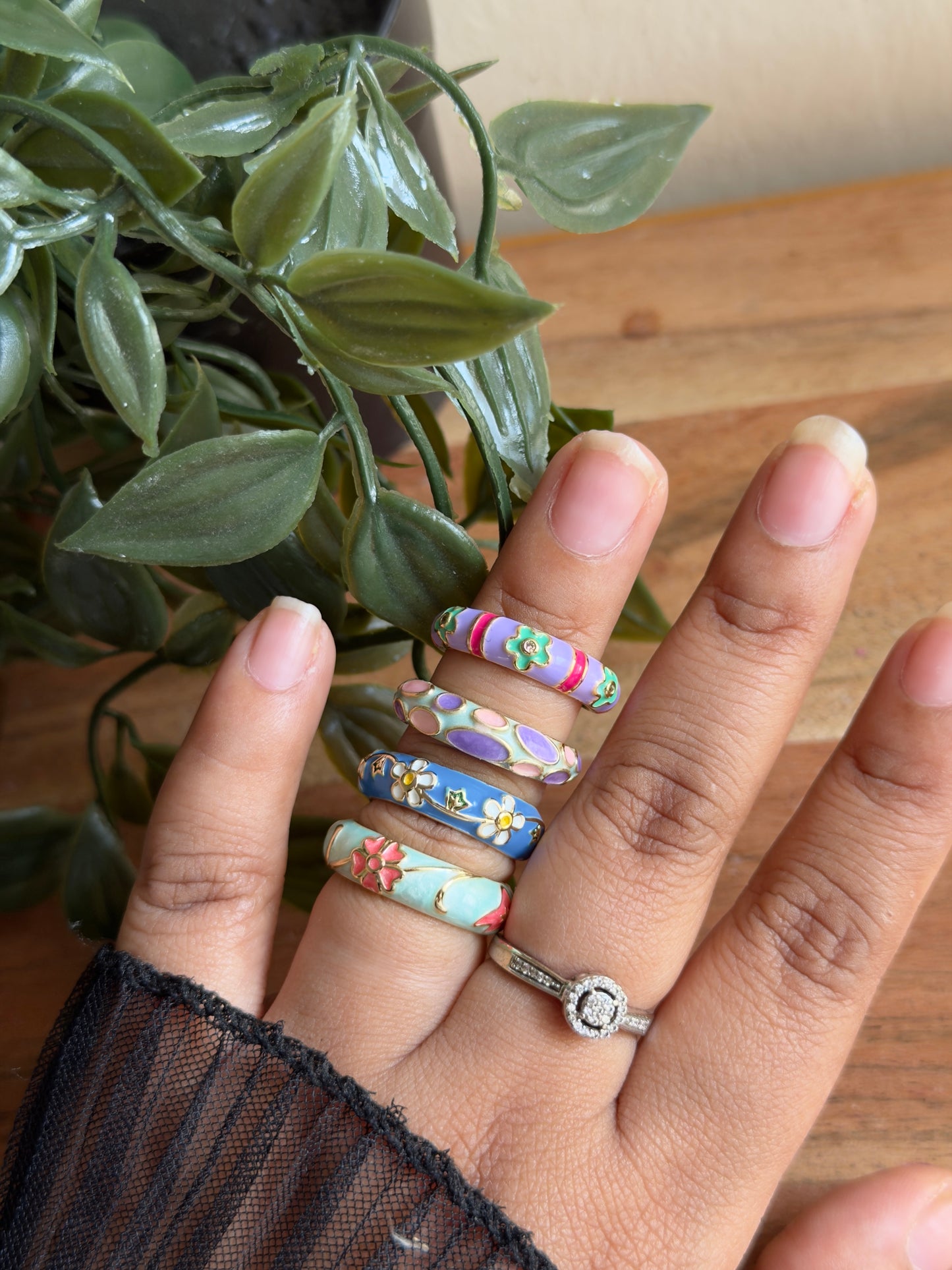 Vintage Enamel Ring