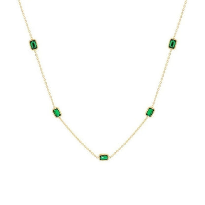 Emerald Stone Statement Necklace