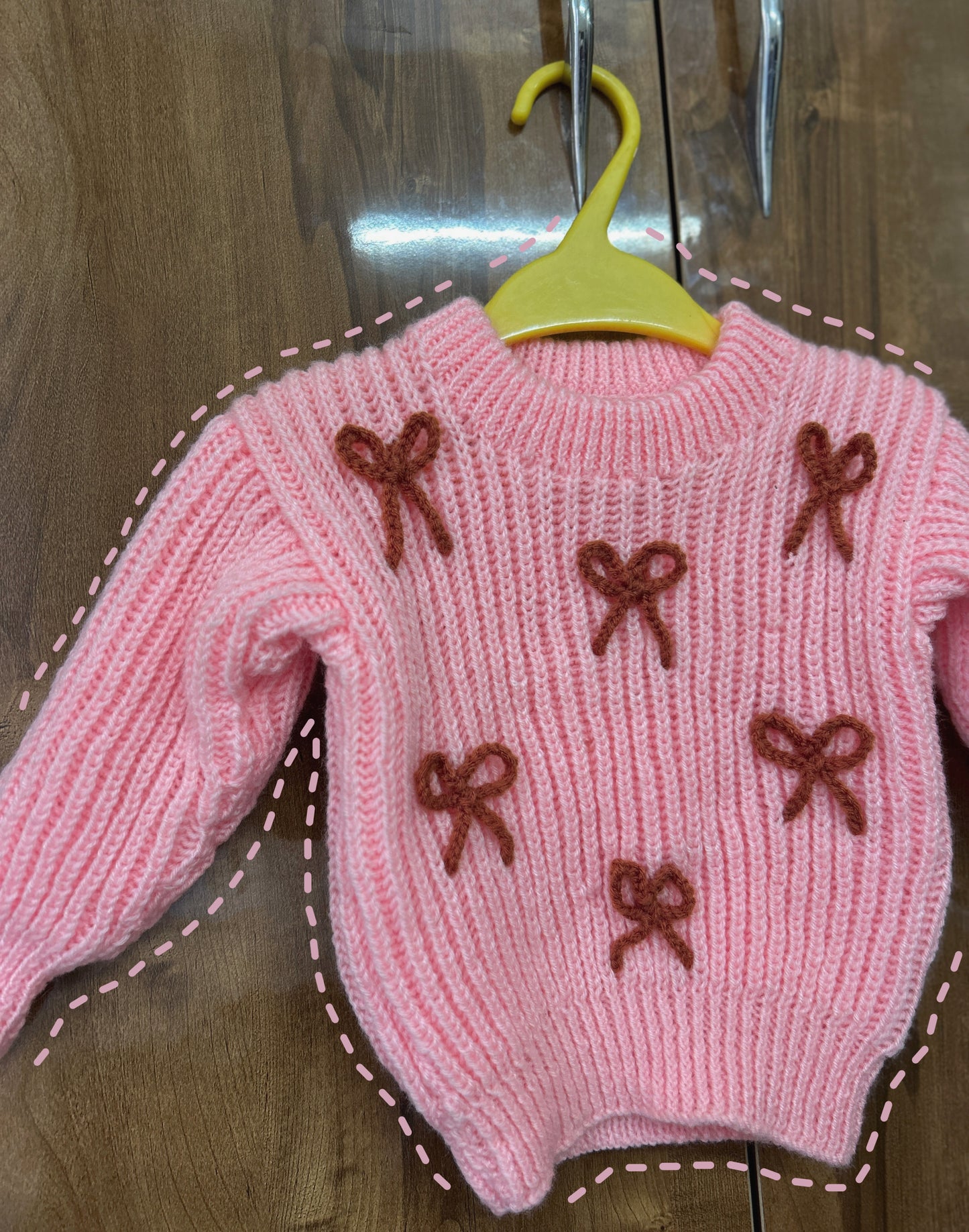 Pink bow Sweater