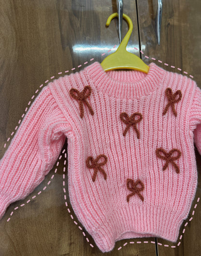 Pink bow Sweater