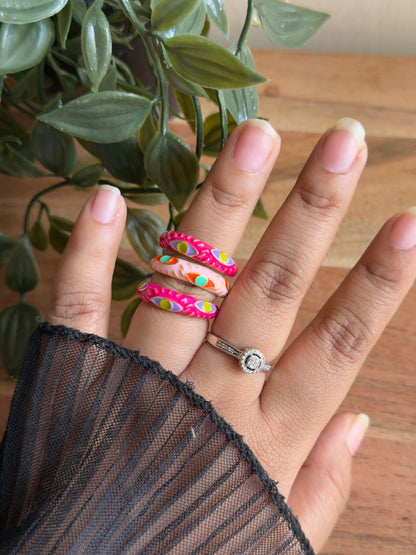 Evil Eye Enamel Ring