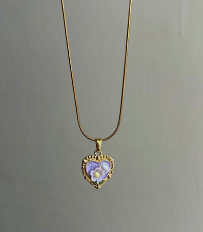 Violet Mist Pearl Necklace