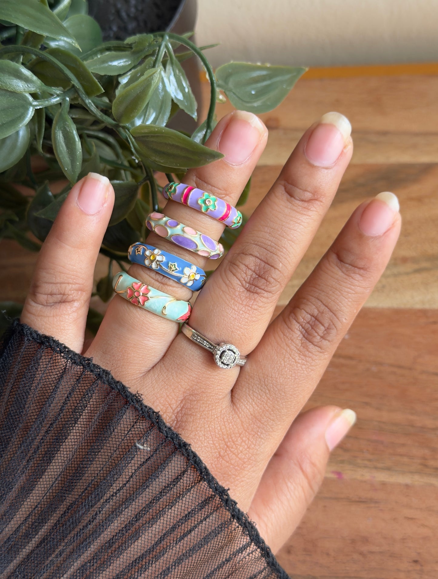 Vintage Enamel Ring