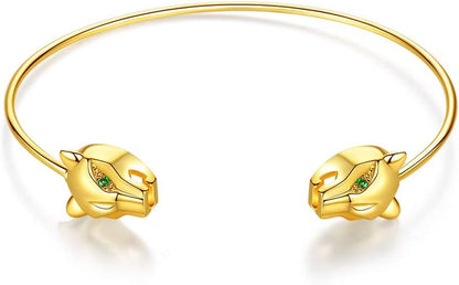 Gold Plated Diamond Studded Panther Bangle