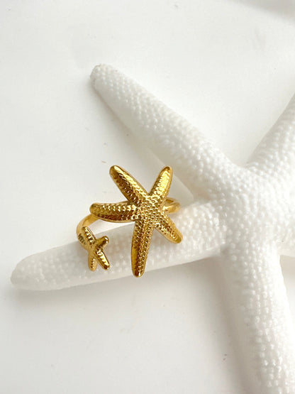 Gold Starfish Ring
