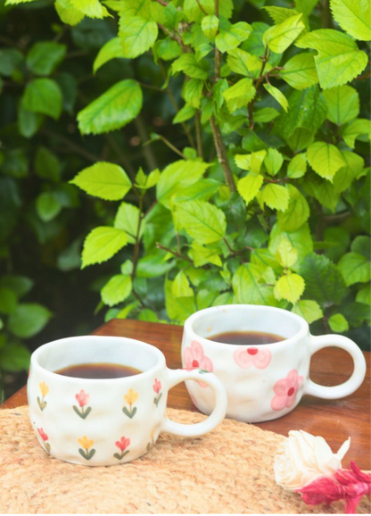 Flower Mugs ( Set of 2)