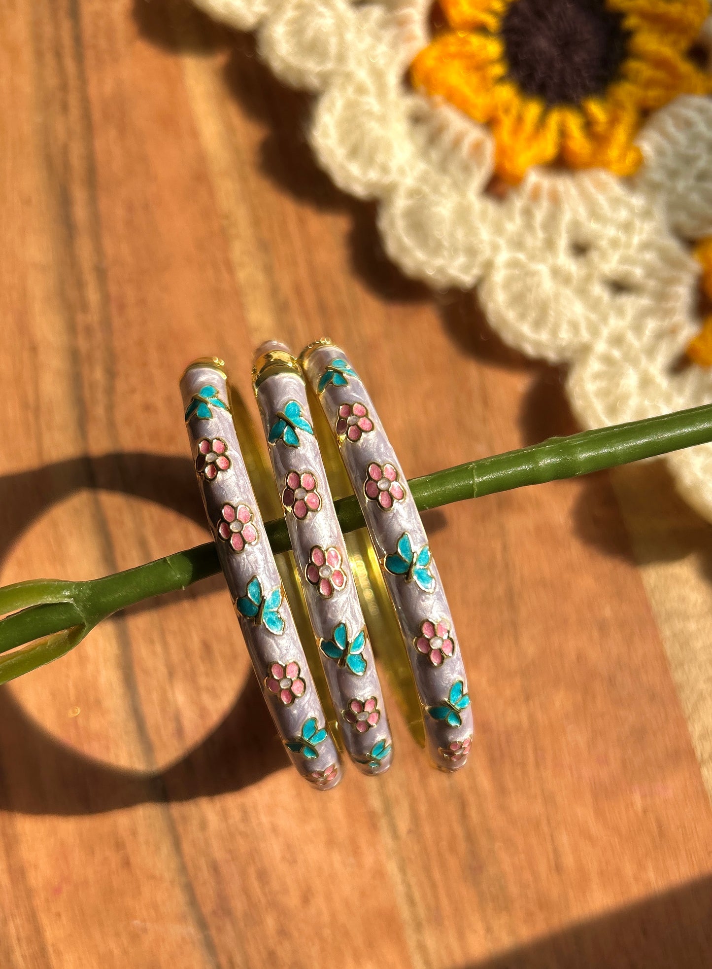 Purple butterfly bangle (each bangle)