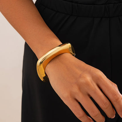 Square Gold Cuff Bracelet