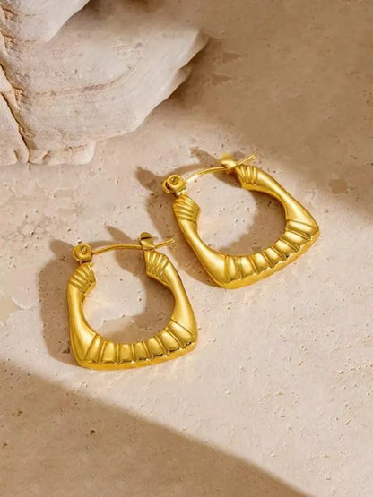 Regal Square Vintage Hoop Earrings