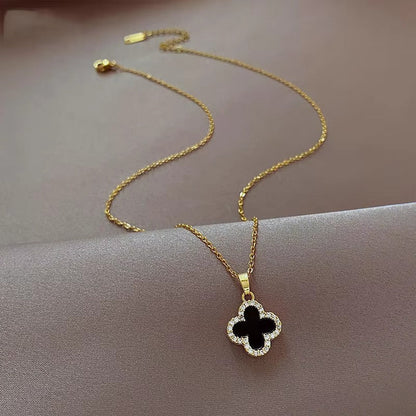 Reversible Clover Leaf Pendant Necklace