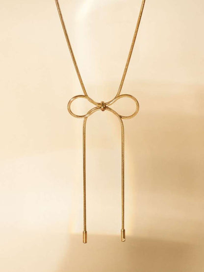 Gold Bow Necklace