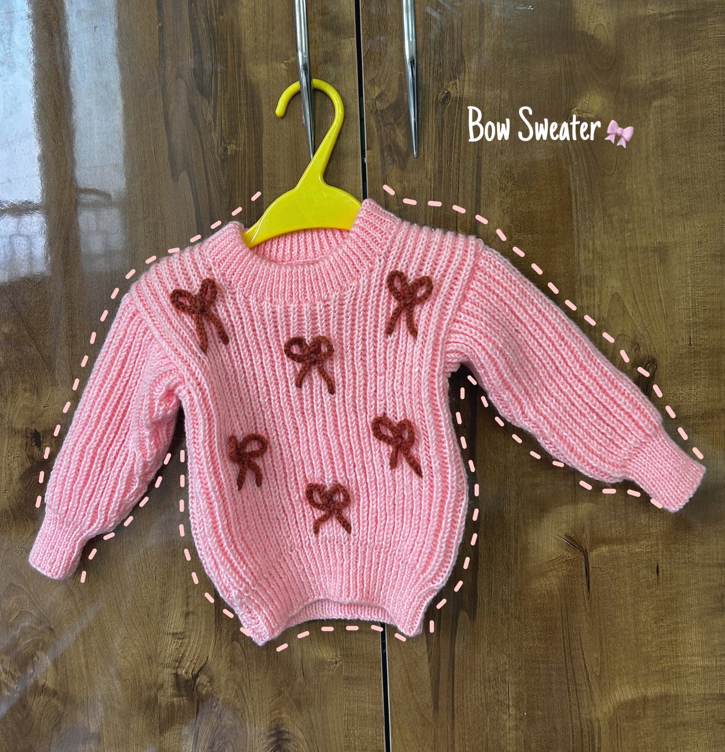 Pink bow Sweater