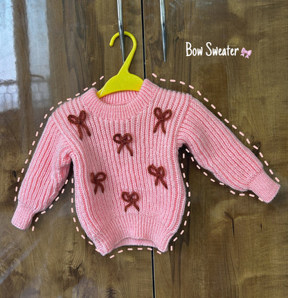 Pink bow Sweater