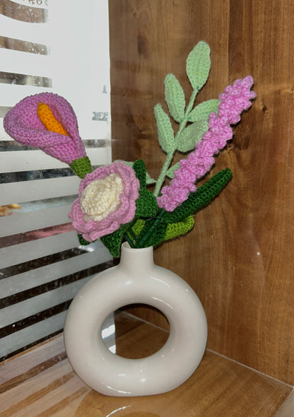 White Donut Vase - ( Medium)
