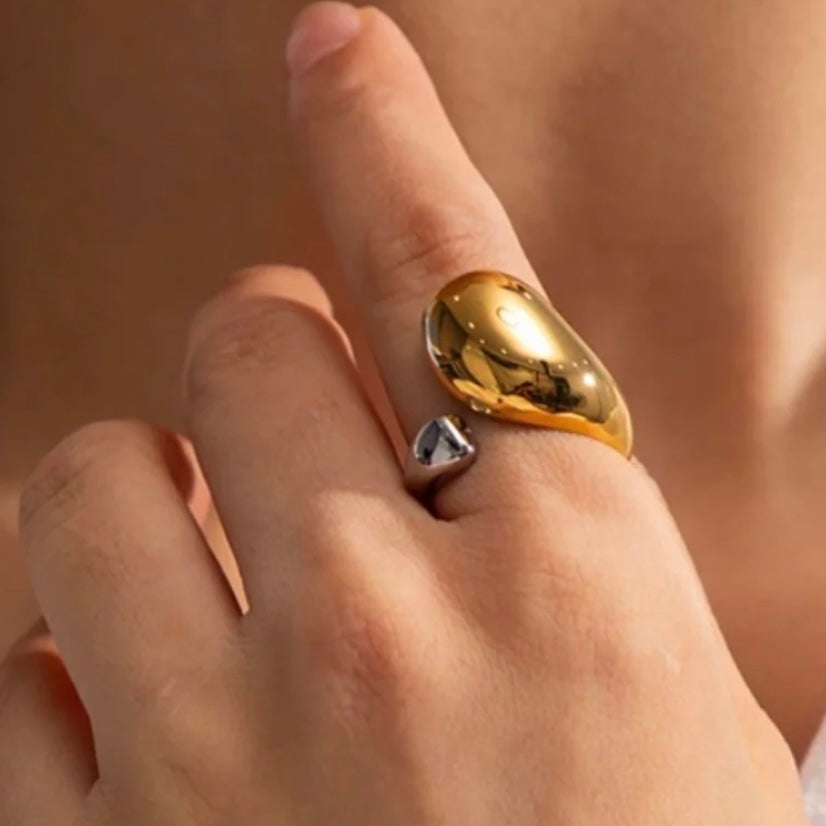 Mix Metal Statement Ring