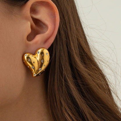 Priya - Jazzy Heart Studs