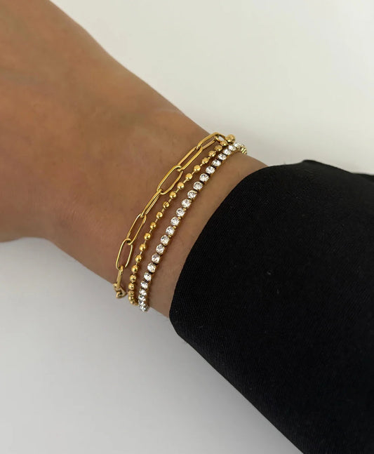 Triple Luxe Tennis Bracelet