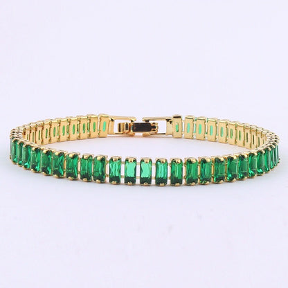 Green Tennis Bracelet