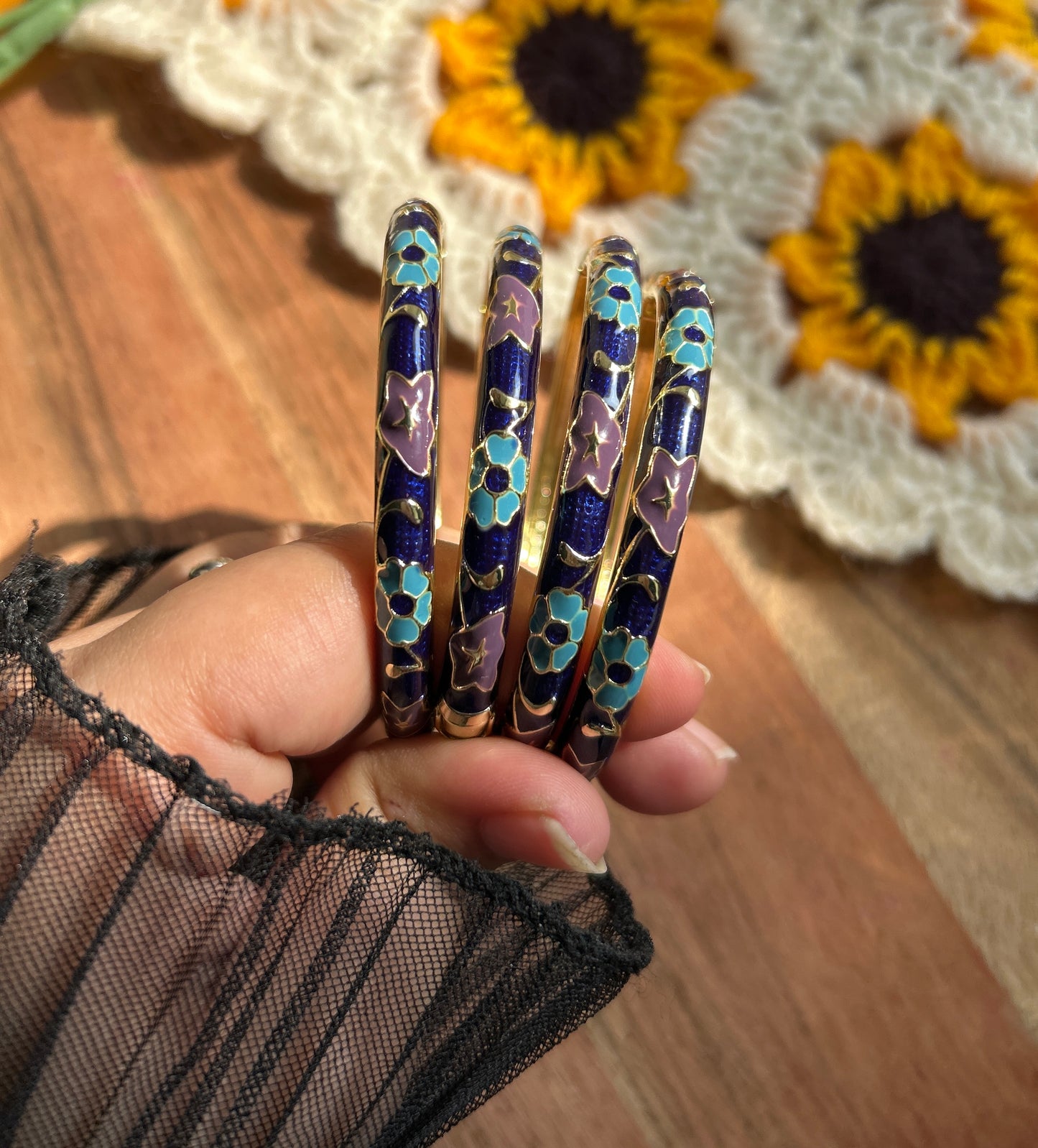Royal blue Vintage Bangle (Each Bangle)
