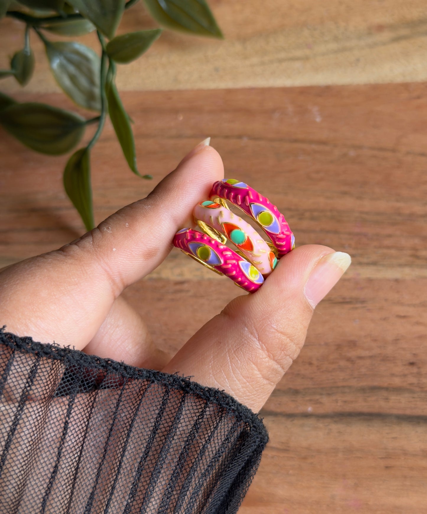 Evil Eye Enamel Ring