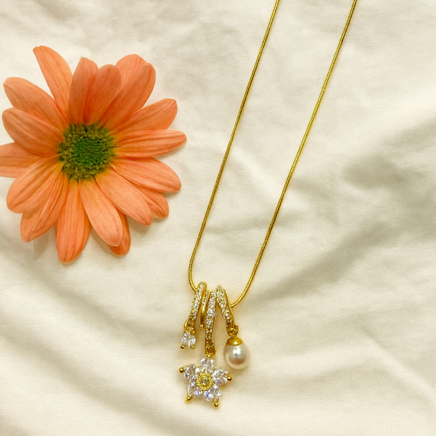 Camellia Charm Necklace 2.0