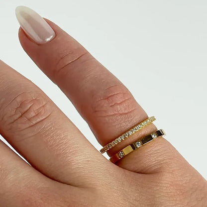 Tri-stone Band Ring