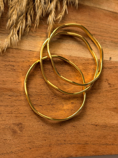 Golden Silhouette Bangle (Set of 3)