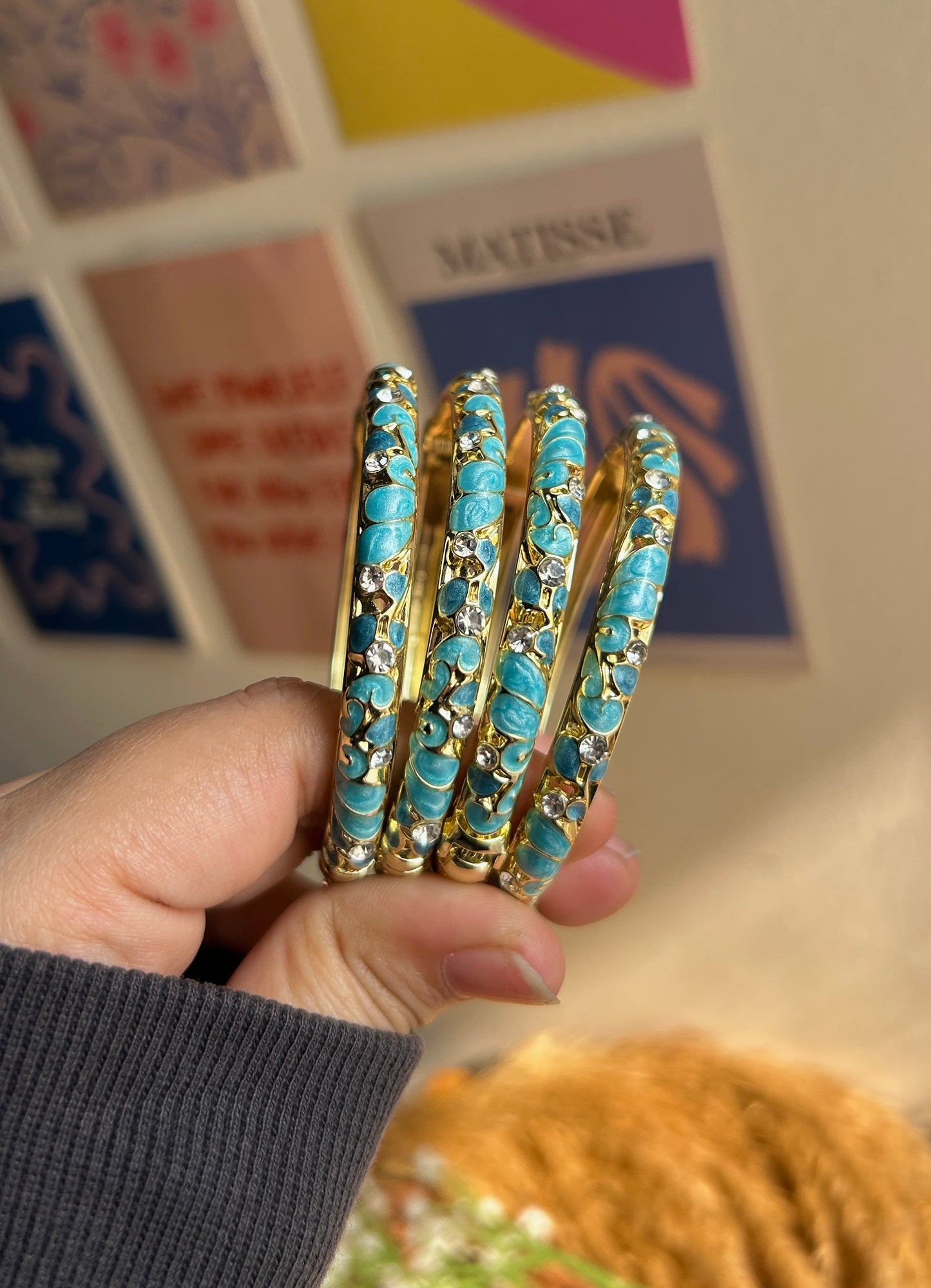 Blue Vintage Bangle  (each bangle)