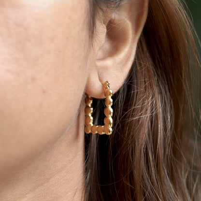 Square Bubble Hoop Earrings