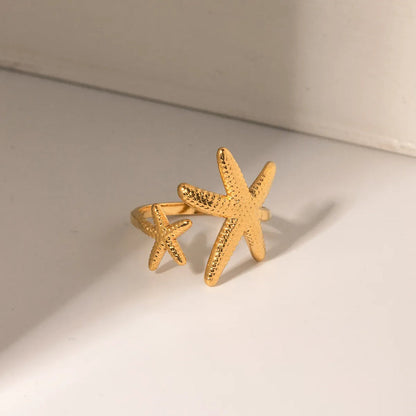Gold Starfish Ring