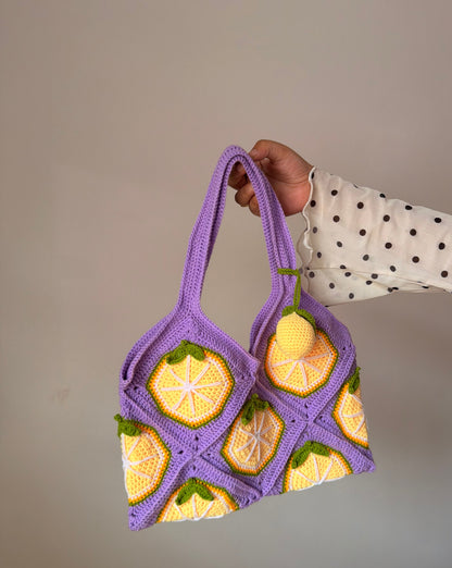 Zesty Lemon Crochet Bag 🍋