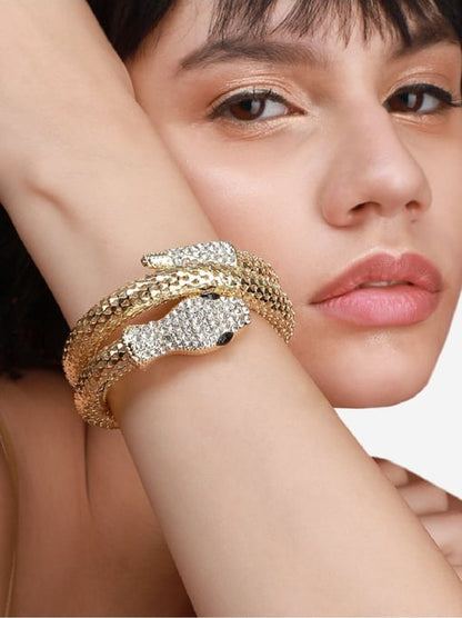 Studded Snake Wrap Around Bracelet