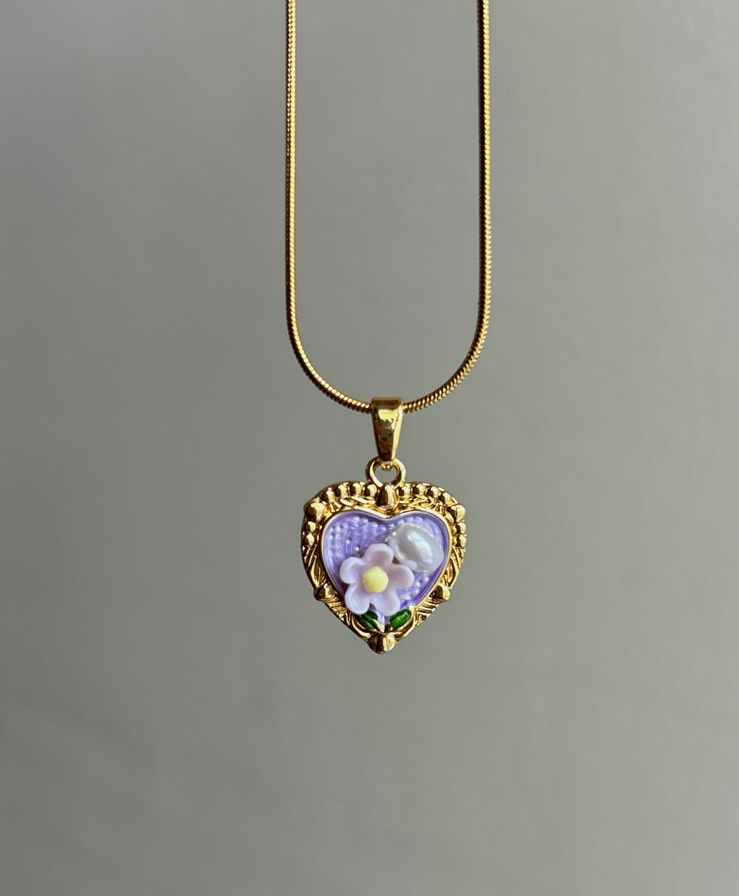 Violet Mist Pearl Necklace