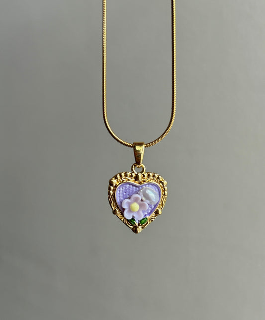 Violet Mist Pearl Necklace