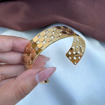 Illusion Gold Cuff Bracelet