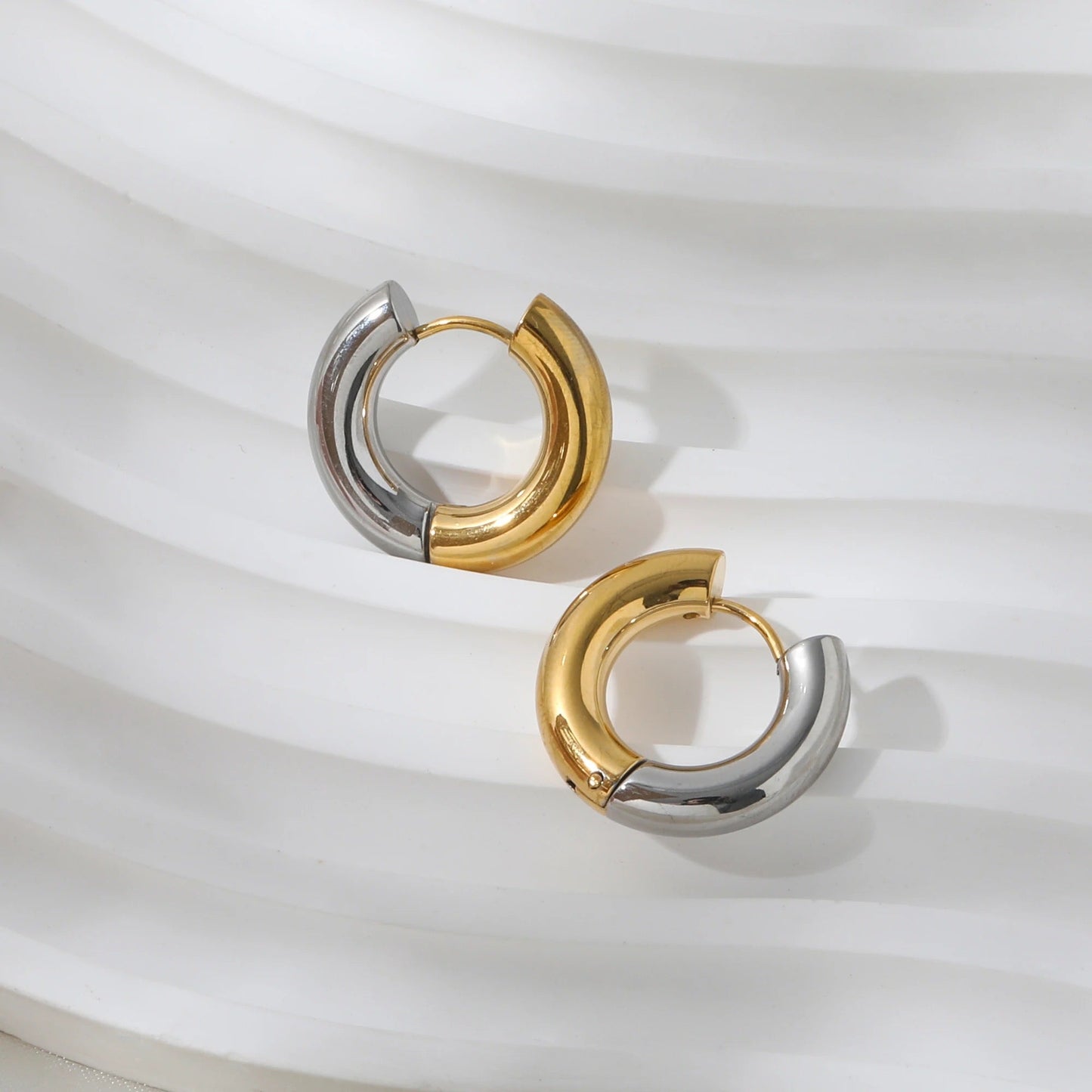 Medusa Mixed Metal Hoops