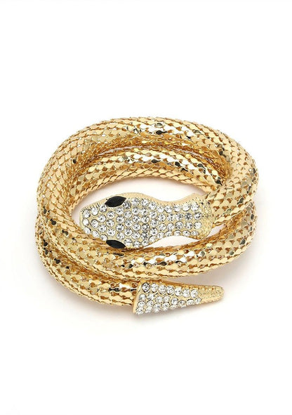 Studded Snake Wrap Around Bracelet