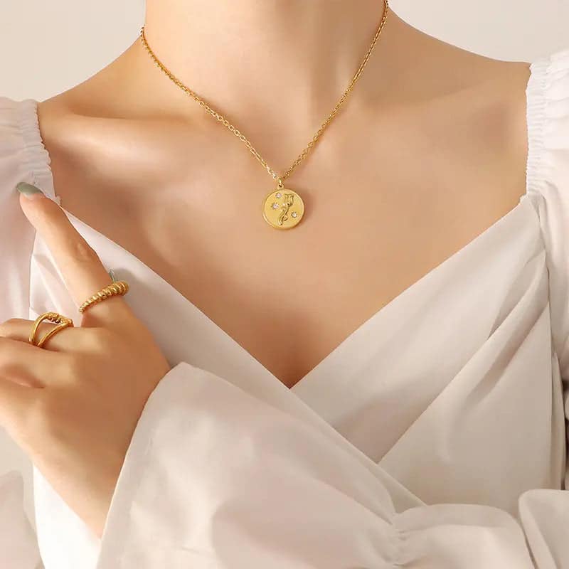 Golden Bloom Rose Necklace