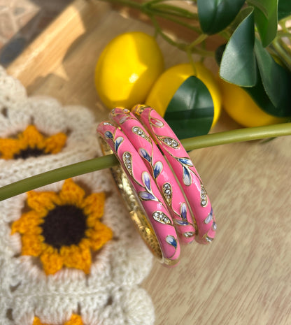 Fuchsia Pink Vintage Bangle (Each Bangle)