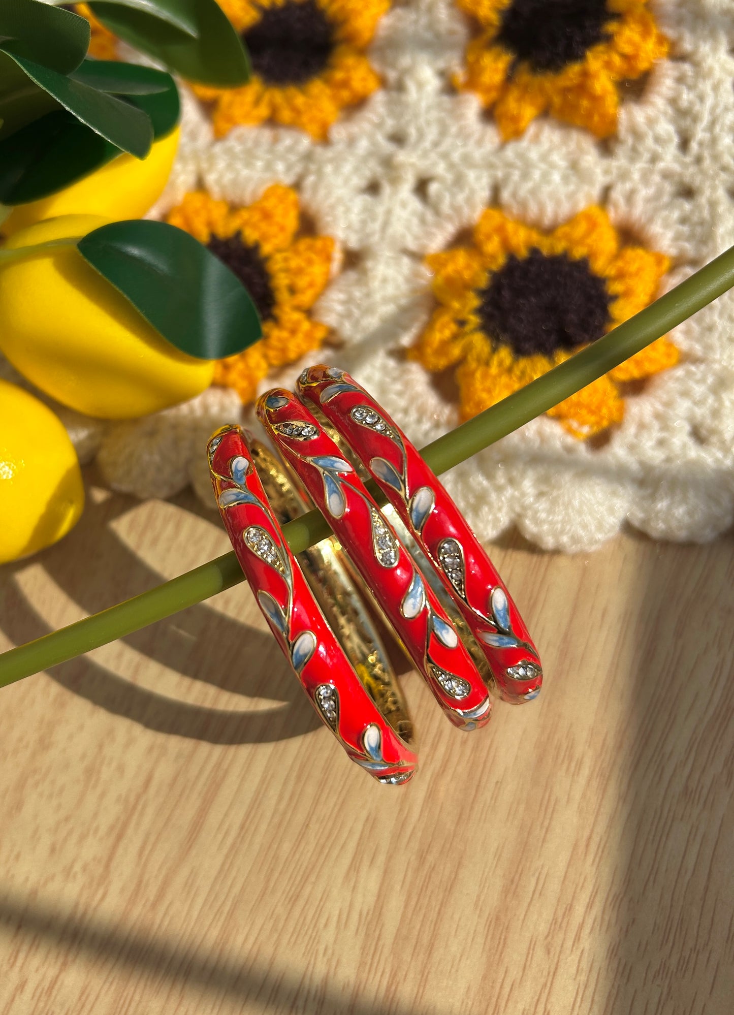 Red Vintage Bangle (Each Bangle)