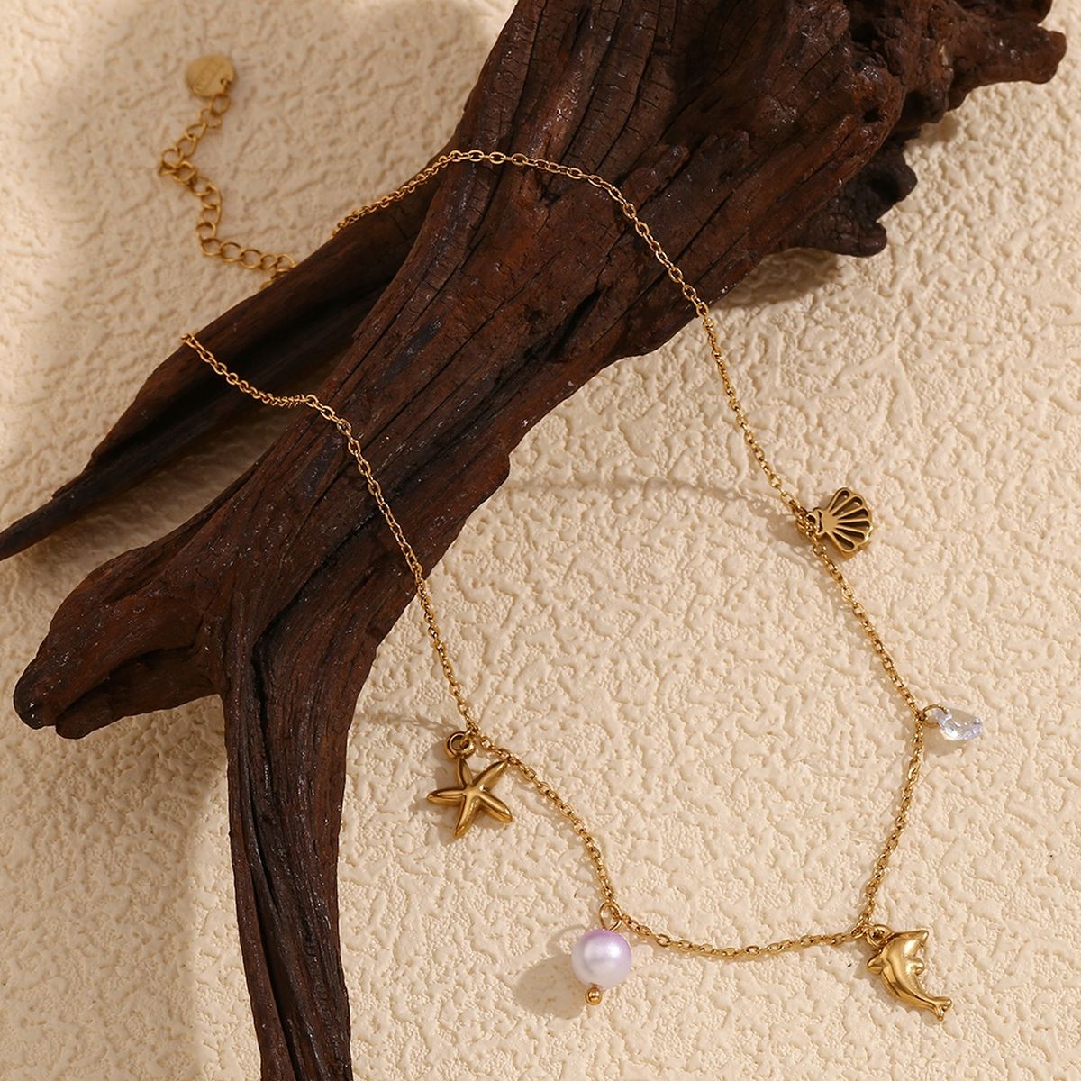 Star Dolphin Fish Charm Necklace