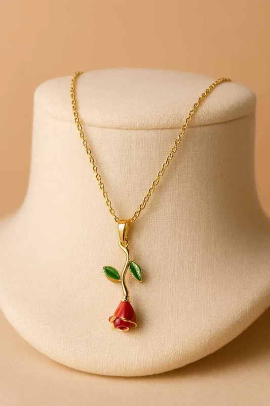 Falling Rose Pendant