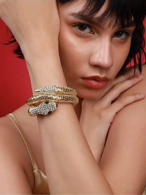 Studded Snake Wrap Around Bracelet