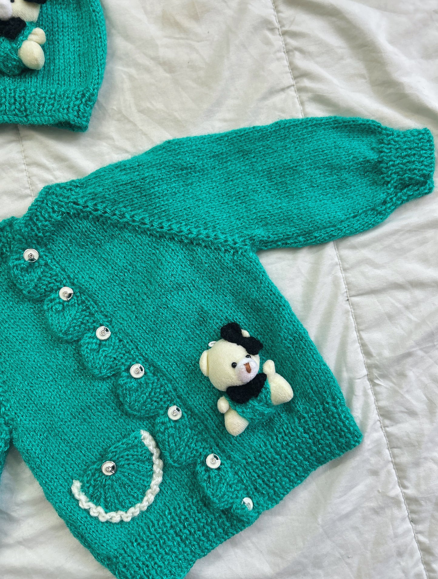 Teddy Cardigan with Cap