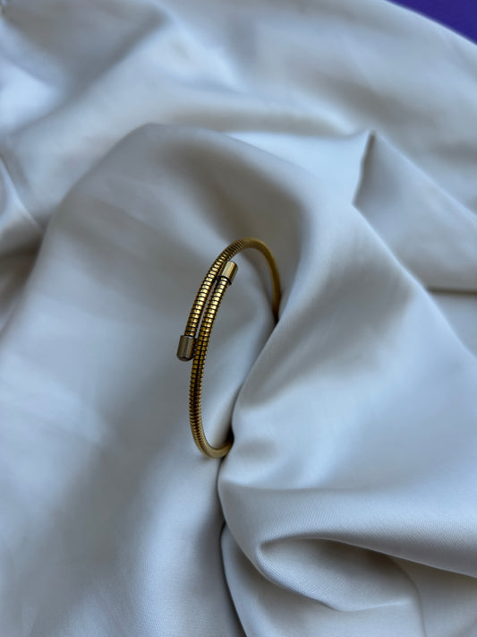 Wrap-around coiled bracelet