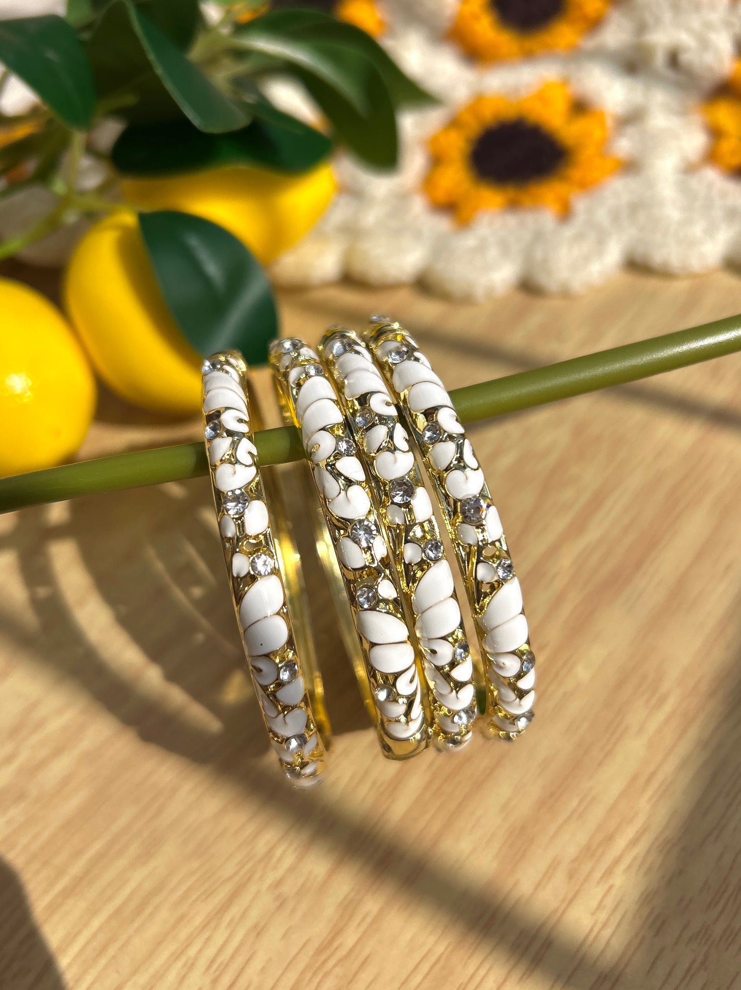 White Vintage Bangle (each bangle)